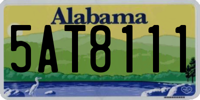 AL license plate 5AT8111