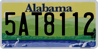 AL license plate 5AT8112