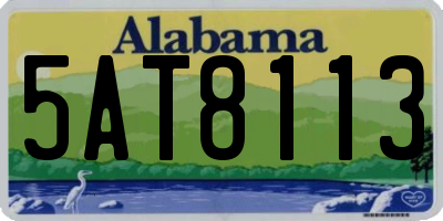 AL license plate 5AT8113