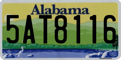 AL license plate 5AT8116