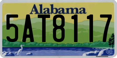 AL license plate 5AT8117