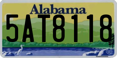 AL license plate 5AT8118