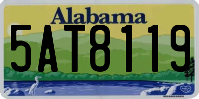 AL license plate 5AT8119