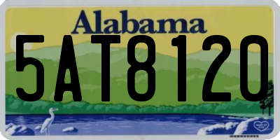AL license plate 5AT8120