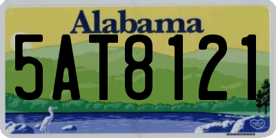 AL license plate 5AT8121