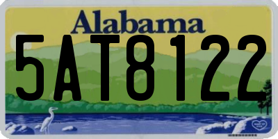 AL license plate 5AT8122