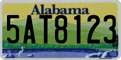 AL license plate 5AT8123