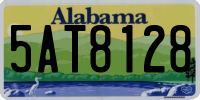 AL license plate 5AT8128