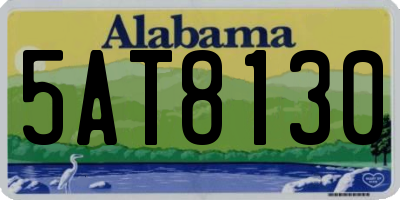 AL license plate 5AT8130