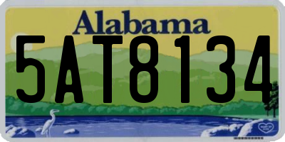 AL license plate 5AT8134