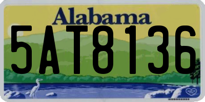 AL license plate 5AT8136