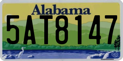 AL license plate 5AT8147