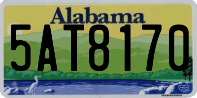 AL license plate 5AT8170