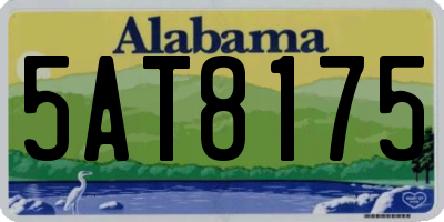 AL license plate 5AT8175