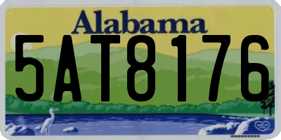 AL license plate 5AT8176