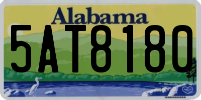 AL license plate 5AT8180