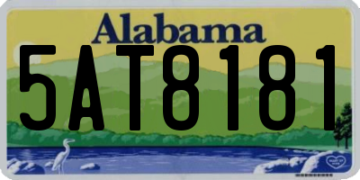 AL license plate 5AT8181