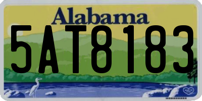 AL license plate 5AT8183