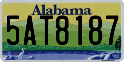 AL license plate 5AT8187