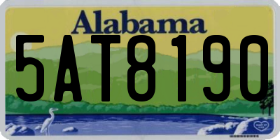AL license plate 5AT8190