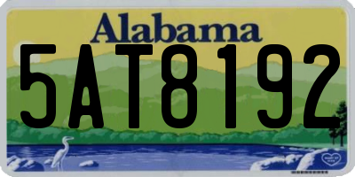 AL license plate 5AT8192