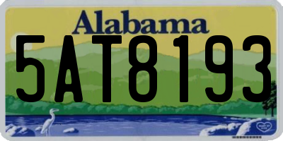 AL license plate 5AT8193