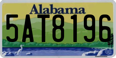 AL license plate 5AT8196