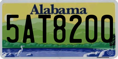 AL license plate 5AT8200