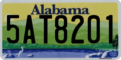 AL license plate 5AT8201