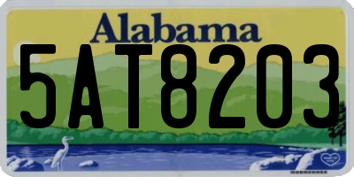 AL license plate 5AT8203