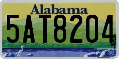 AL license plate 5AT8204