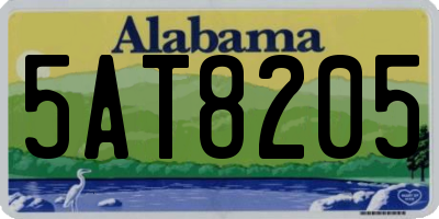 AL license plate 5AT8205
