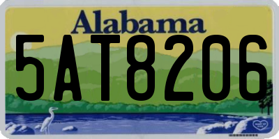 AL license plate 5AT8206