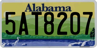AL license plate 5AT8207