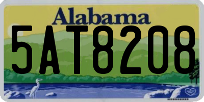 AL license plate 5AT8208