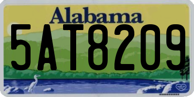 AL license plate 5AT8209