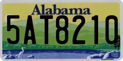 AL license plate 5AT8210
