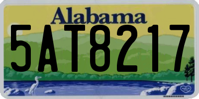 AL license plate 5AT8217