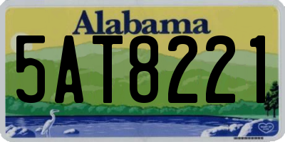 AL license plate 5AT8221