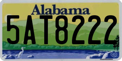 AL license plate 5AT8222