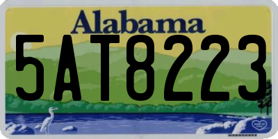 AL license plate 5AT8223