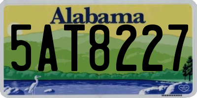 AL license plate 5AT8227