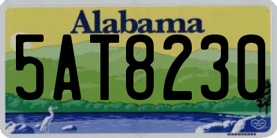 AL license plate 5AT8230