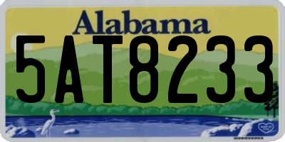 AL license plate 5AT8233