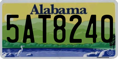 AL license plate 5AT8240