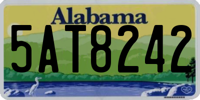 AL license plate 5AT8242