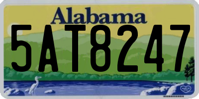 AL license plate 5AT8247