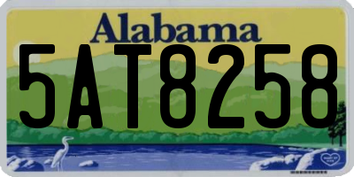 AL license plate 5AT8258