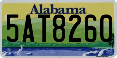 AL license plate 5AT8260