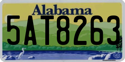 AL license plate 5AT8263